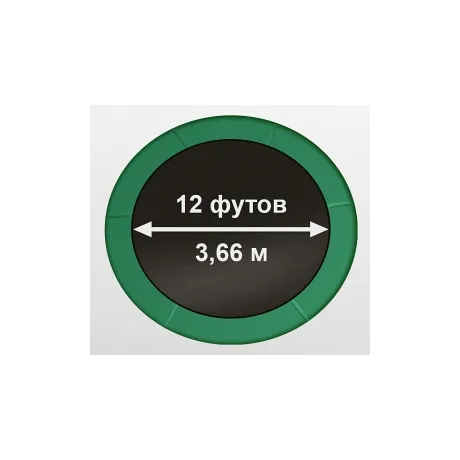 Батут Oxygen Fitness Premium 12 ft inside (Dark green) - Фото 17
