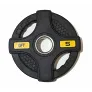 Штанга олимпийская OriginalFitTools 128 кг (диски с двумя хватами, черный гриф) - Фото 6