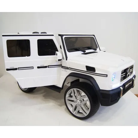 Электромобиль RiverToys Mercedes-Benz G65 AMG белый - Фото 8