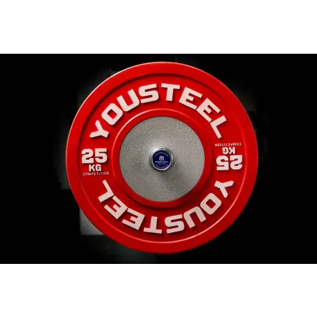 Профессиональные соревновательные каучуковые диски Yousteel 25 кг красный