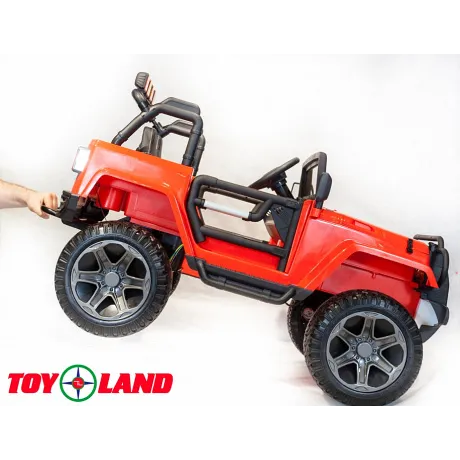 Электромобиль ToyLand Jeep WHE 1688 4Х4 красный - Фото 9