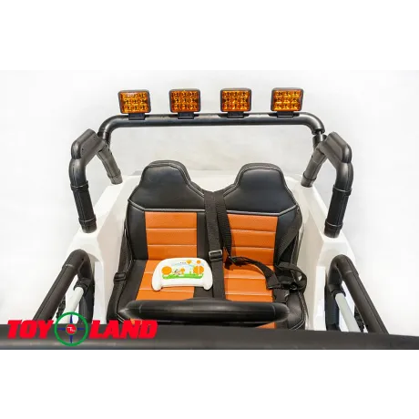 Электромобиль ToyLand Jeep WHE 1688 4Х4 белый - Фото 4
