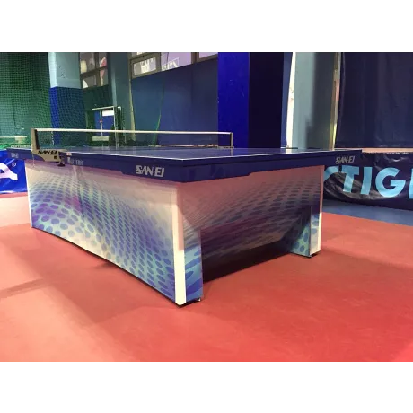 Теннисный стол прфессиональный SANWEI (SAN-EI) IF-VERIC CENTERFOLD, ITTF (синий) - Фото 5