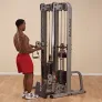 Сдвоенная блочная стойка с двумя весовыми стеками Body Solid по 105 кг - Фото 3
