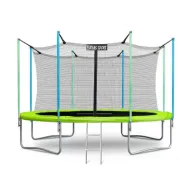 Батут Atlas Sport 374 см (12 ft) с внутренней сеткой и лестницей GREEN