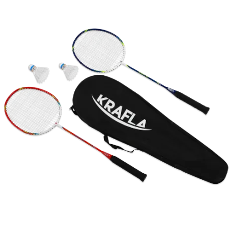 KRAFLA Comfort 200 Набор для бадминтона: ракетка (2 шт), волан (2 шт),