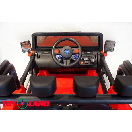 Электромобиль ToyLand Jeep WHE 1688 4Х4 красный - Фото 8