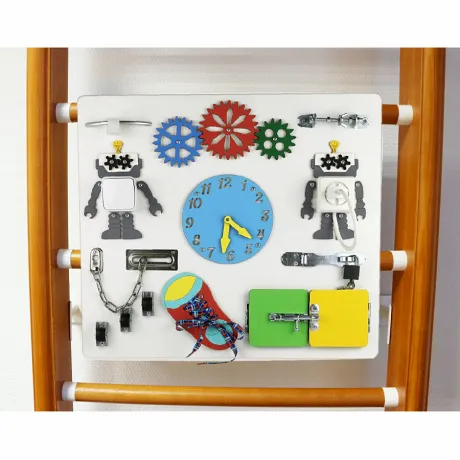 Шведская стенка Kampfer Helena Ceiling Busyboard (классический, ореховый, натуральный, жемчужный) - Фото 5